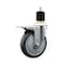 Service Caster 5'' SS Thermoplastic Rubber Swivel 1-7/8'' Expanding Stem Caster Total Lock Brake SCC-SSEXTTL20S514-TPRB-178 - alternate 1